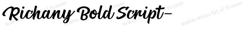 Richany Bold Script字体转换